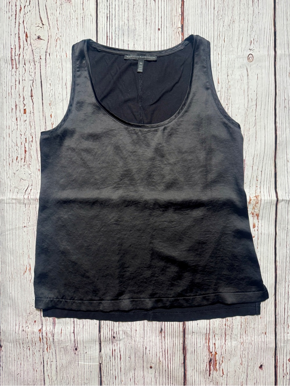 White House Black Market Black Scoop Neck Tank Top